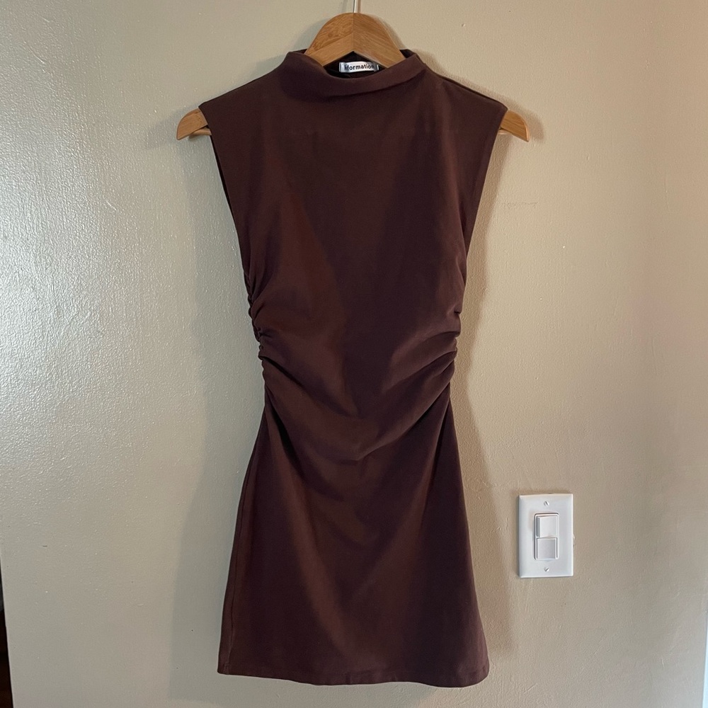 Reformation brown Alden knit dress XS